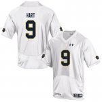 Notre Dame Fighting Irish Men's Cam Hart #9 White Under Armour Authentic Stitched College NCAA Football Jersey DOH0899WD